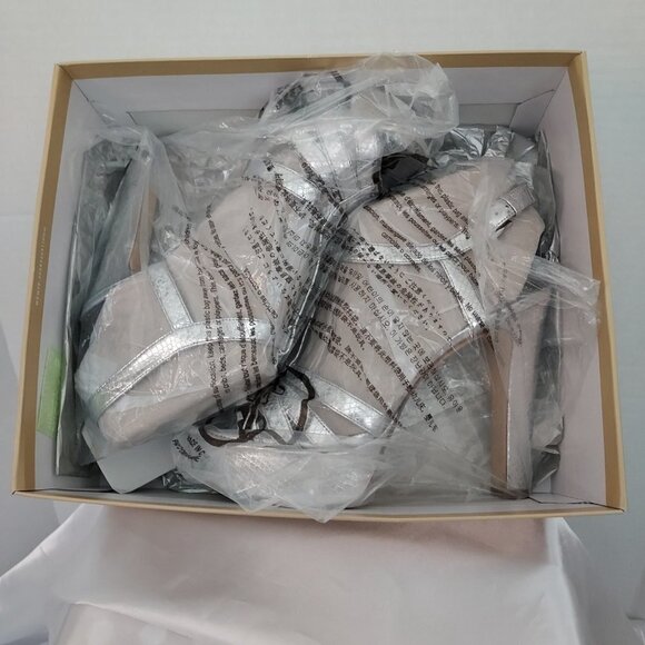 Michael Michael Kors  Catalina Silver Strappy Platform Sandals - Picture 6 of 6